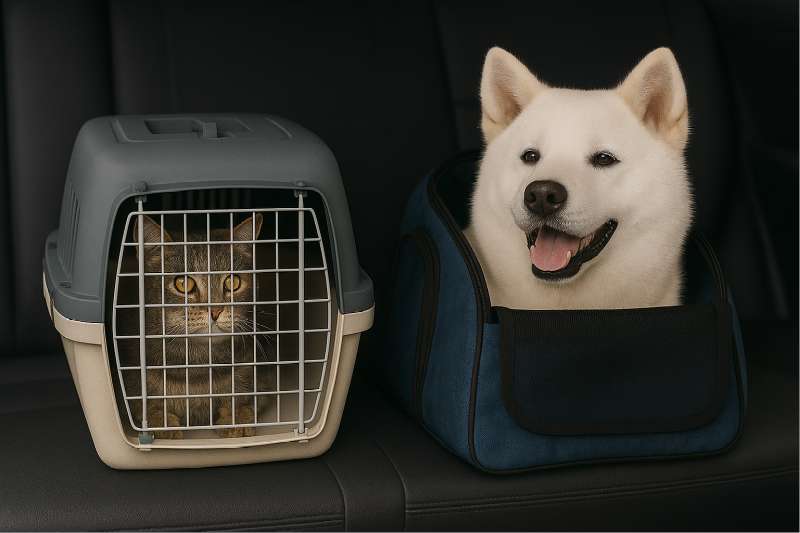 cuidado de mascotas, transportador gatos y perros